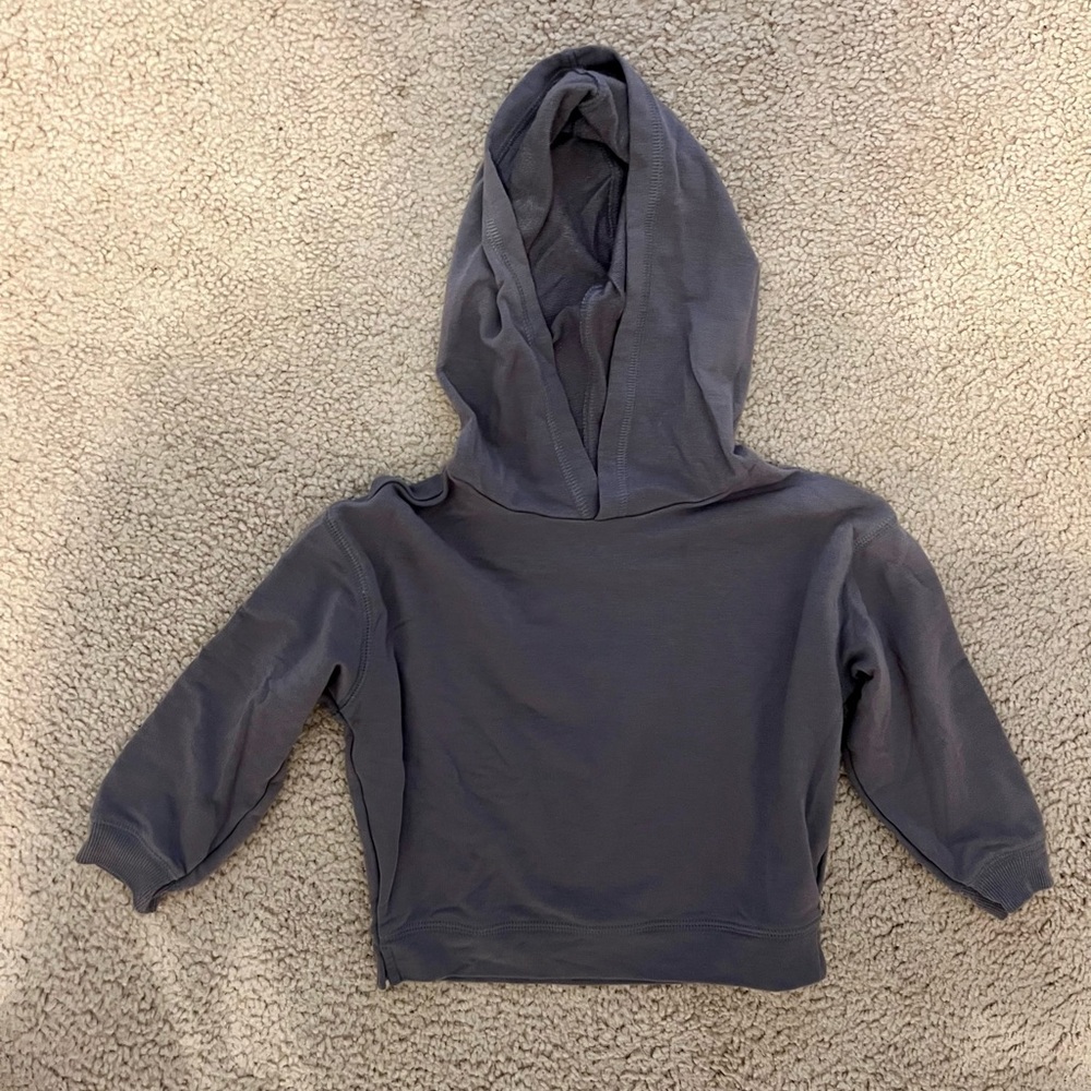 Old Navy Gray Cropped Hoodie Sweatshirt